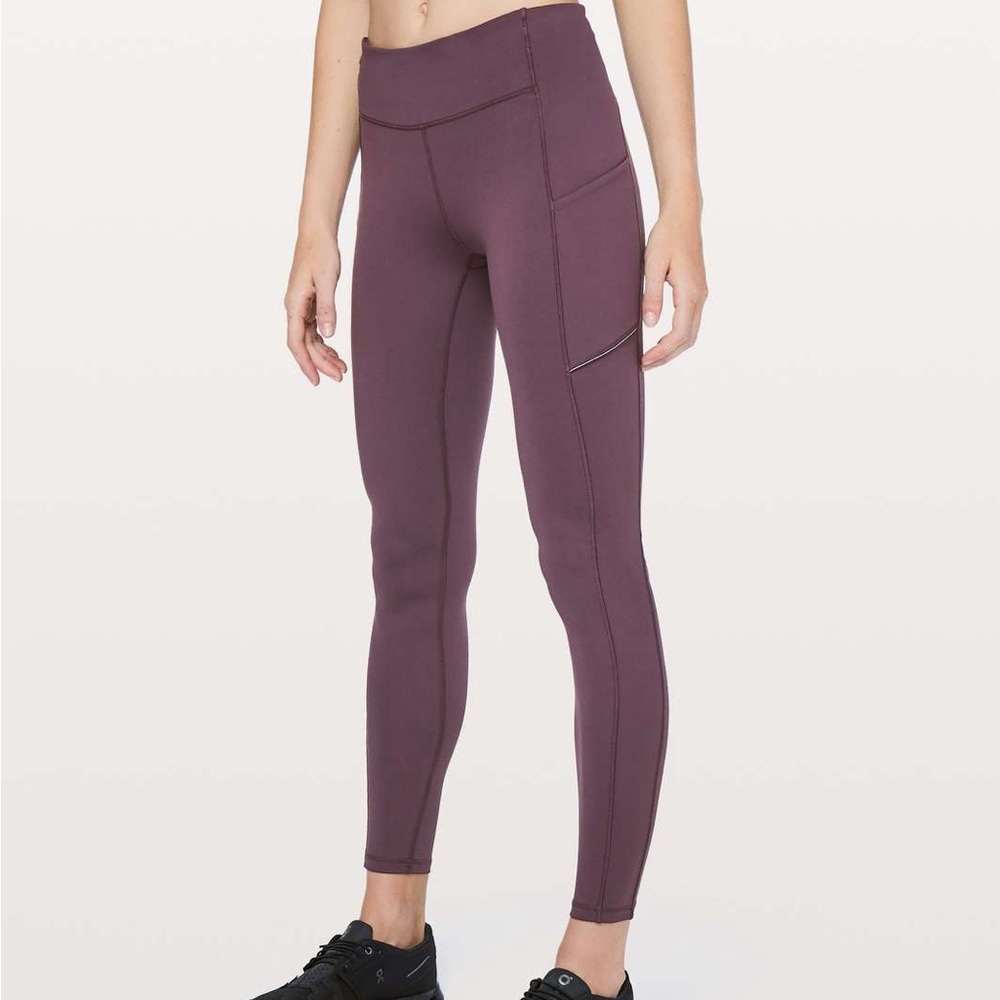 Lululemon Athletica Burgundy Speedup Leggings 28in